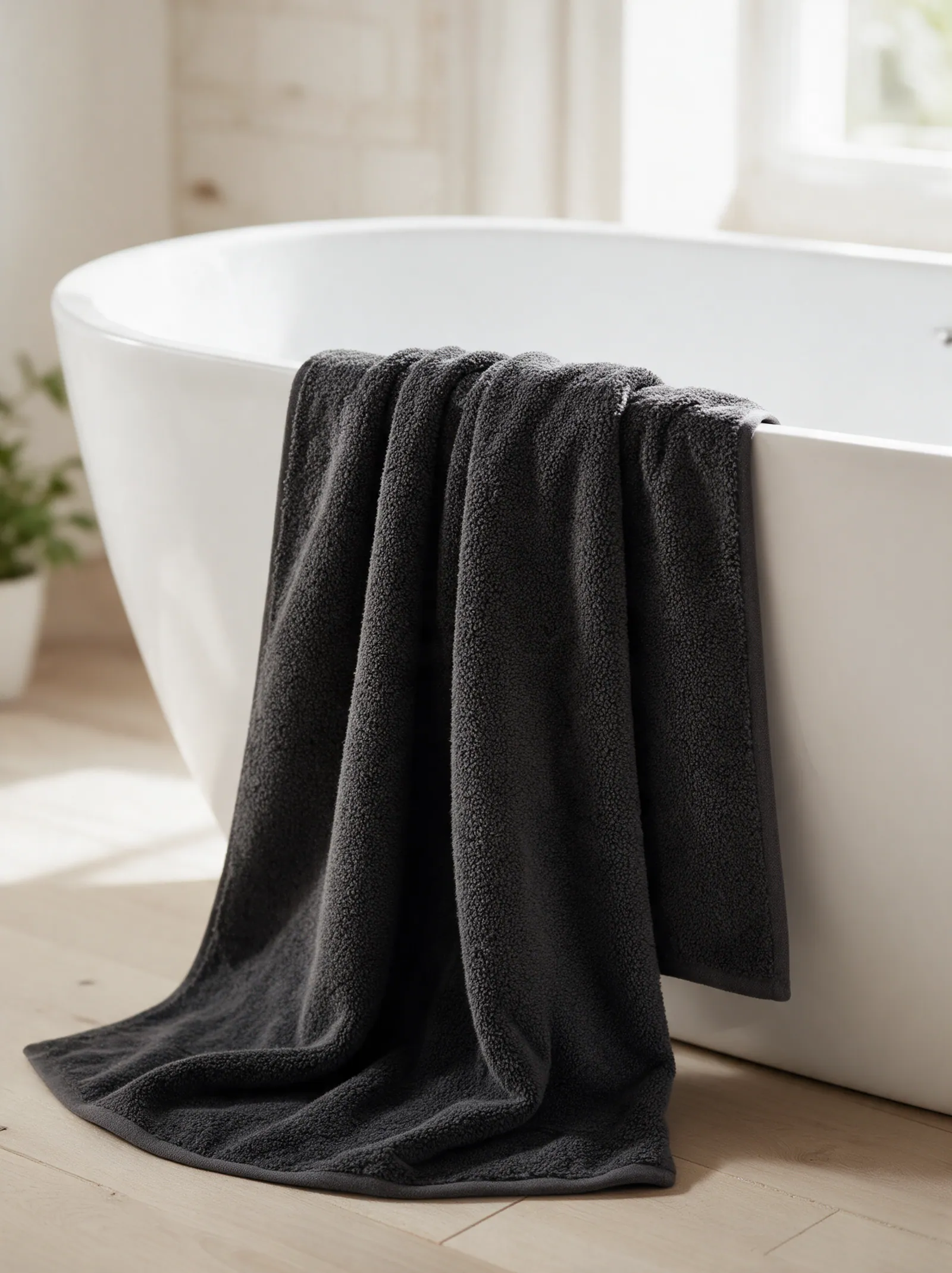 Bath sheet, Charcoal Grey thumbnail 4