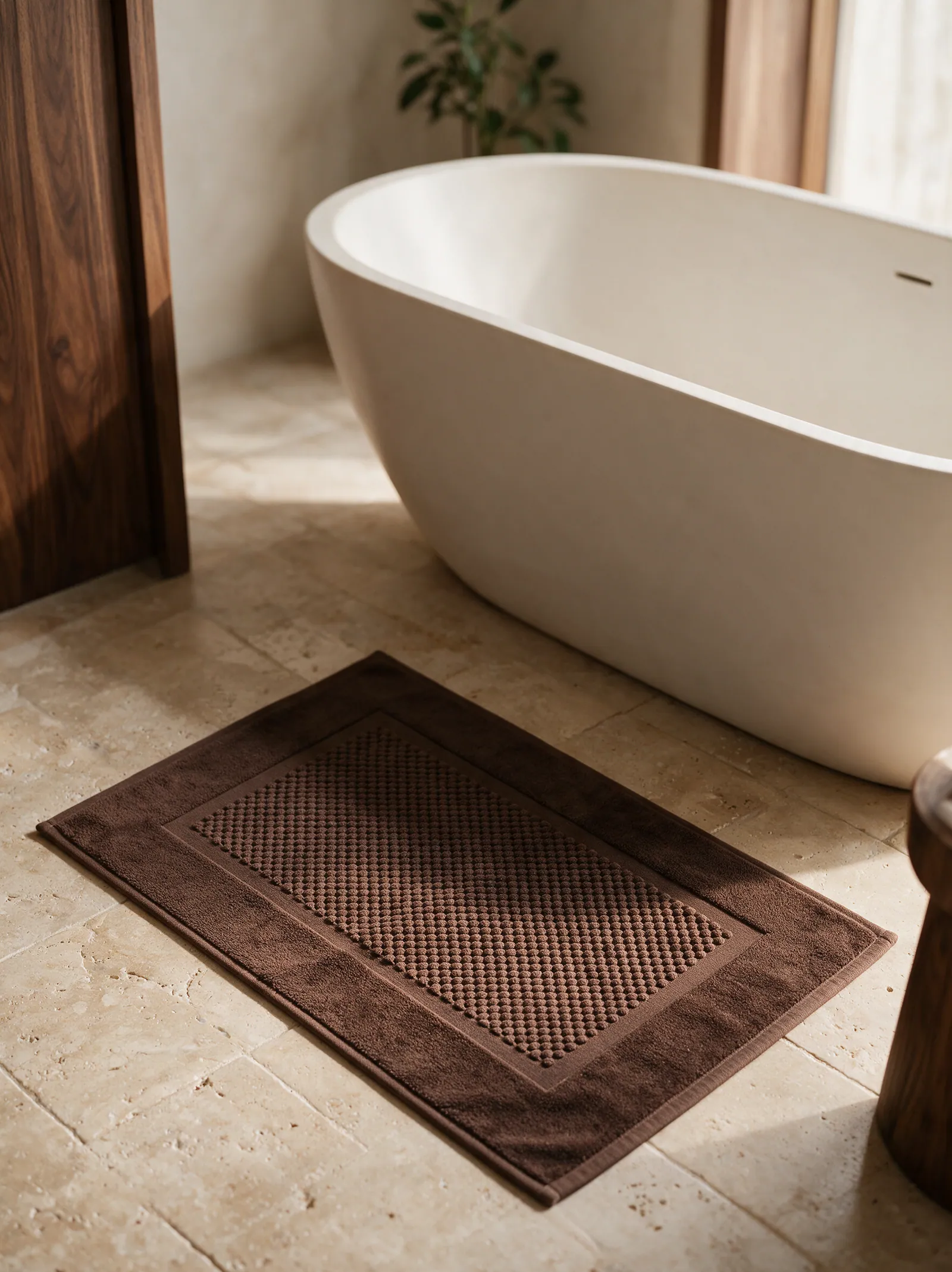 Bath mat, Chocolate Brown thumbnail 3