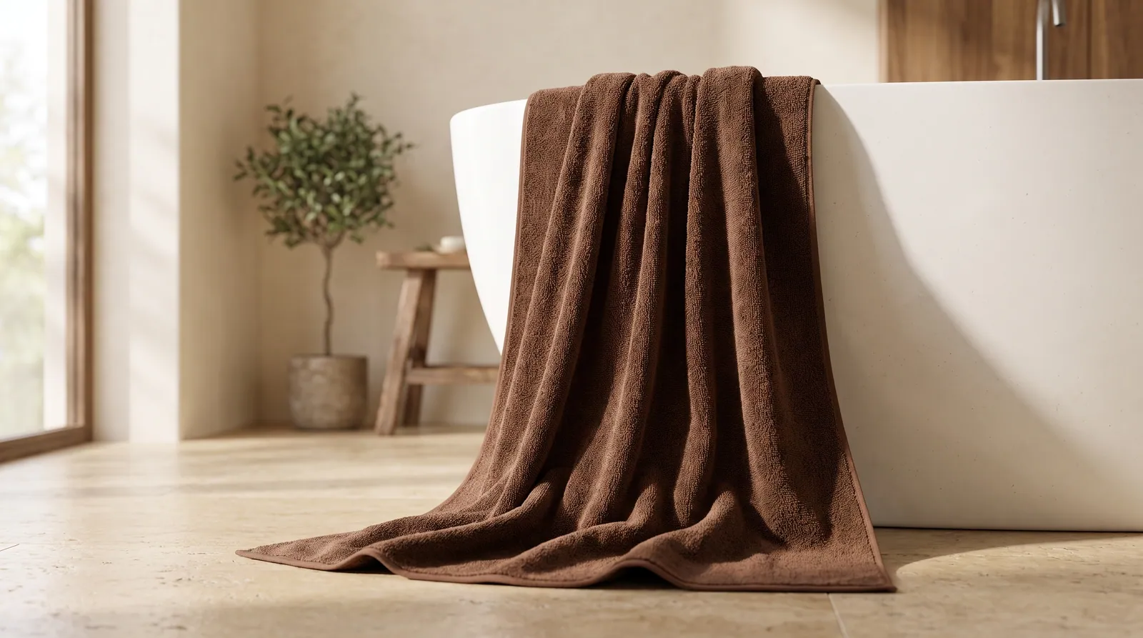 Bath sheet, Chocolate Brown thumbnail 5