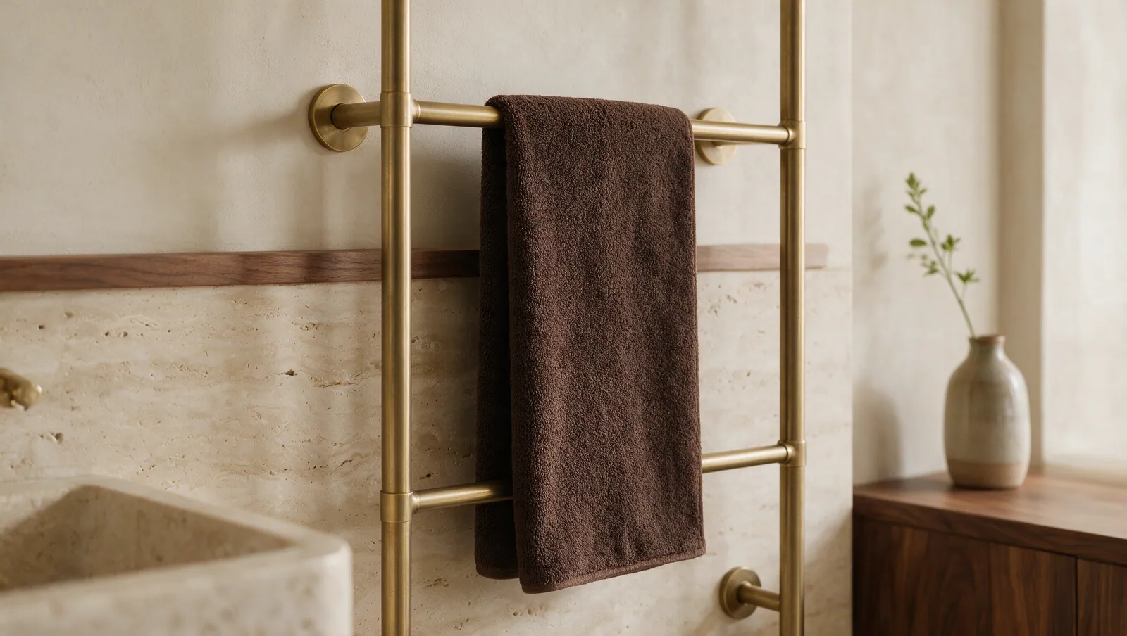Bath towel, Chocolate Brown thumbnail 5
