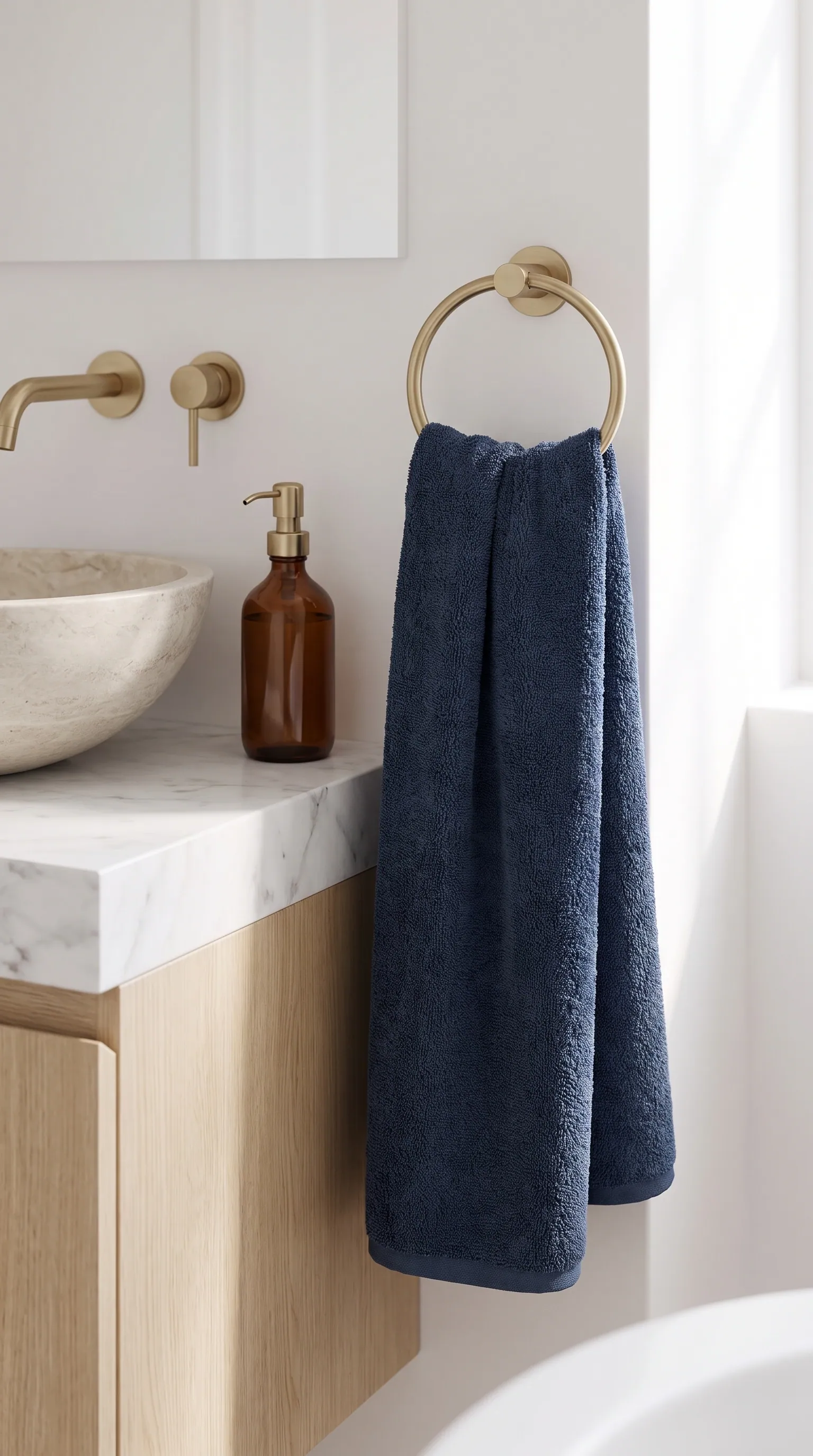 Hand towel, Navy Blue thumbnail 2