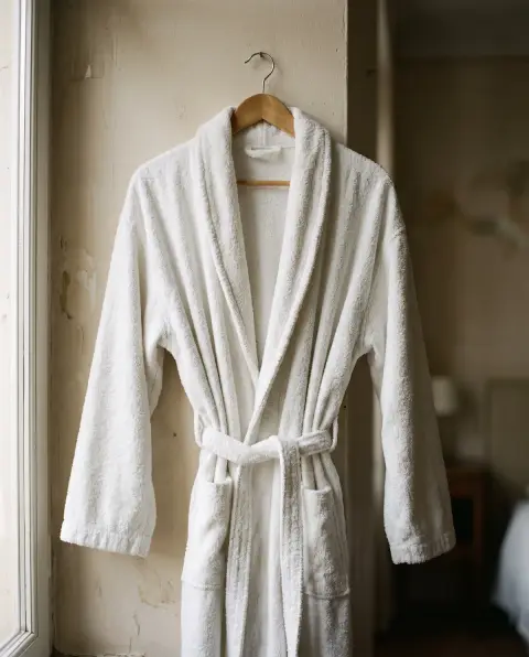 Terry cotton bathrobe