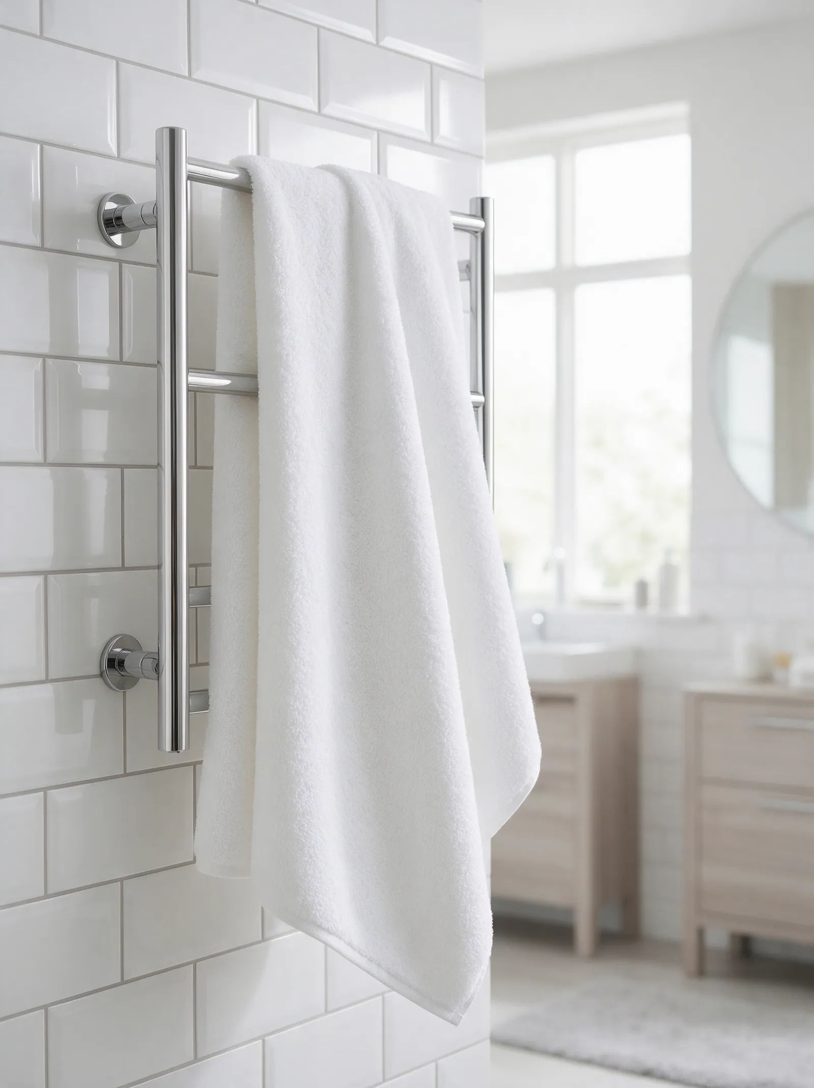 Classic bath towel, White thumbnail 4