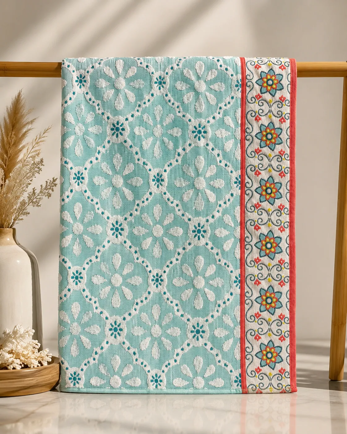 Mosaic Trellis bath towel, photo 1