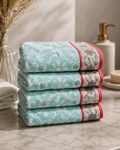 Mosaic Trellis bath towel