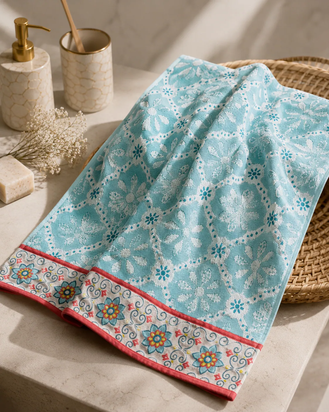 Mosaic Trellis bath towel thumbnail 4