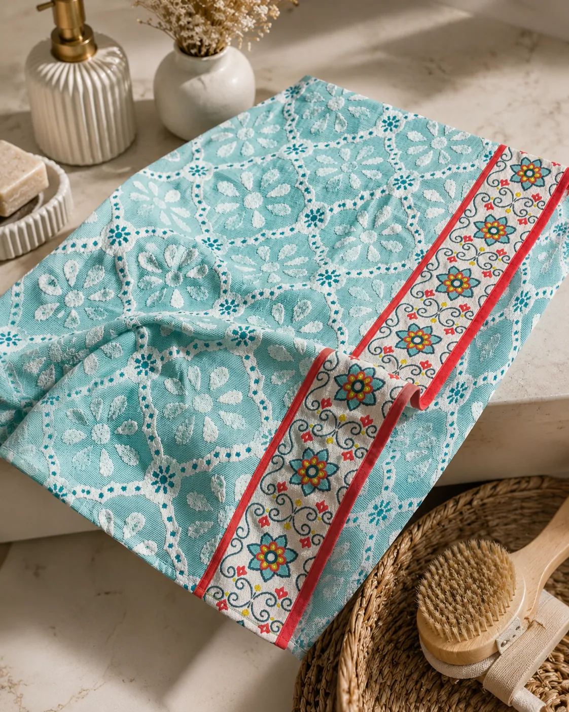 Mosaic Trellis bath towel thumbnail 5