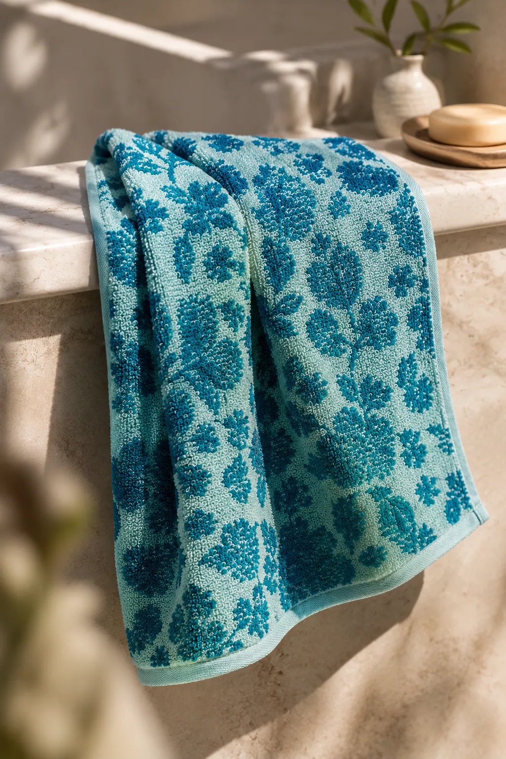Botanical Jacquard bath towel thumbnail 3