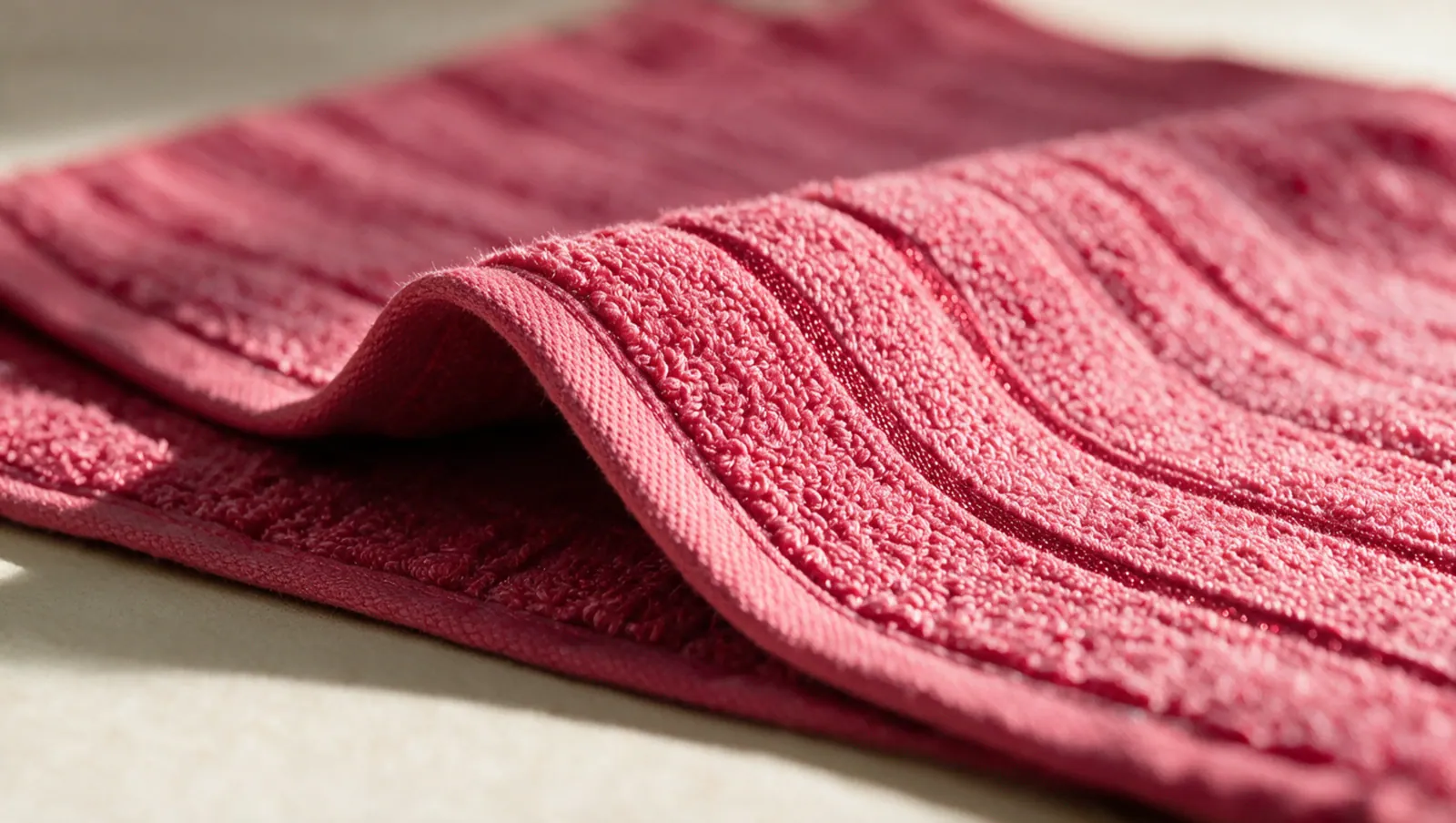 Ribbed Raspberry hand towel