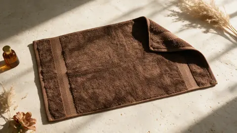 Espresso Chevron hand towel
