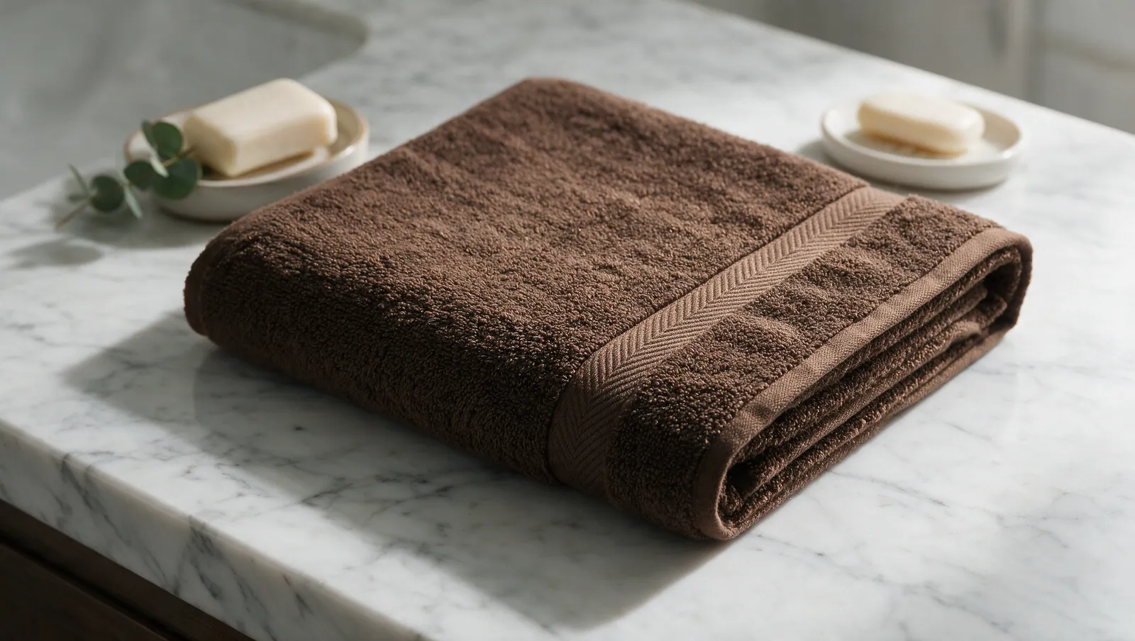 Espresso Chevron hand towel thumbnail 3