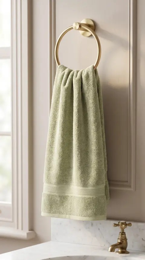 Moss Shimmer hand towel