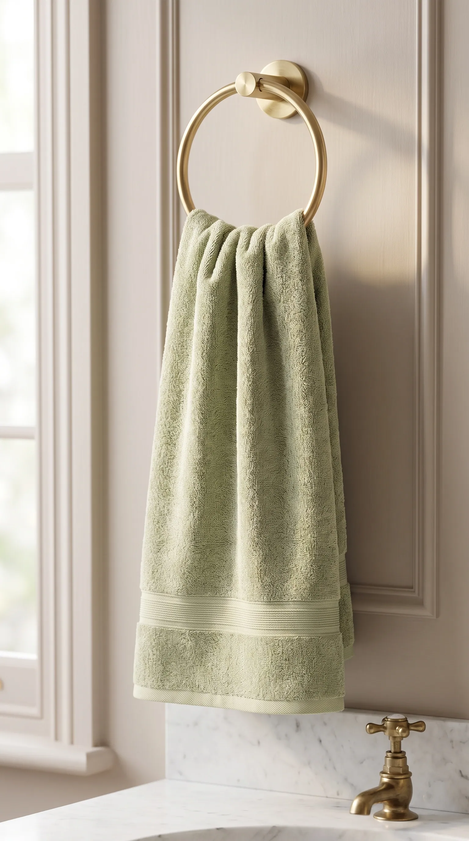 Moss Shimmer hand towel thumbnail 2