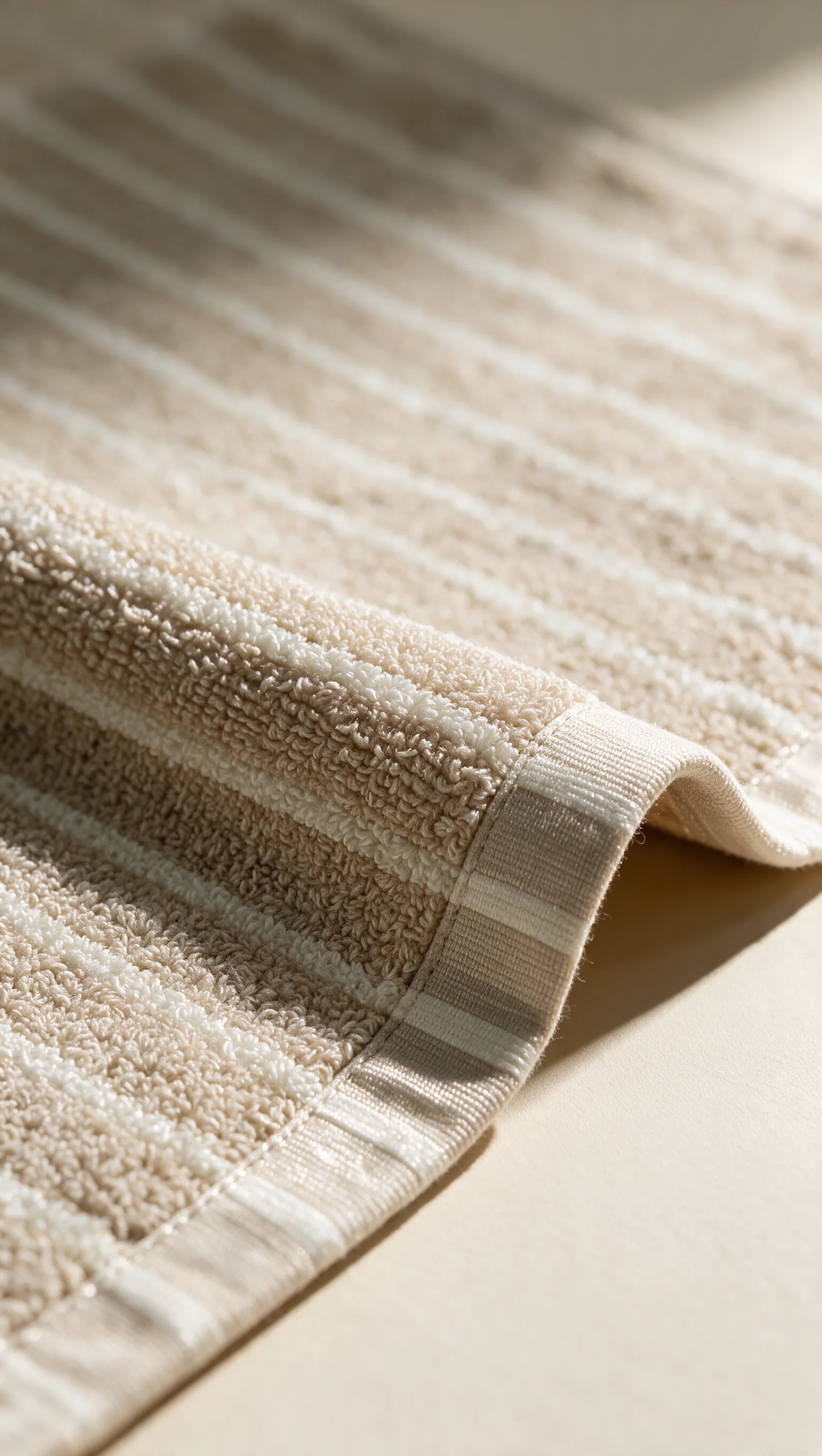 Oatmeal Pinstripe kitchen towel thumbnail 4