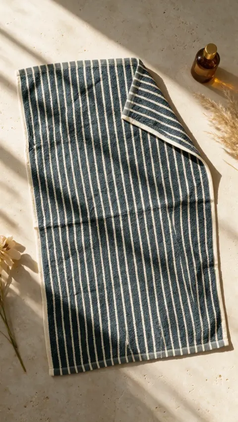 Ink Pinstripe kitchen towel