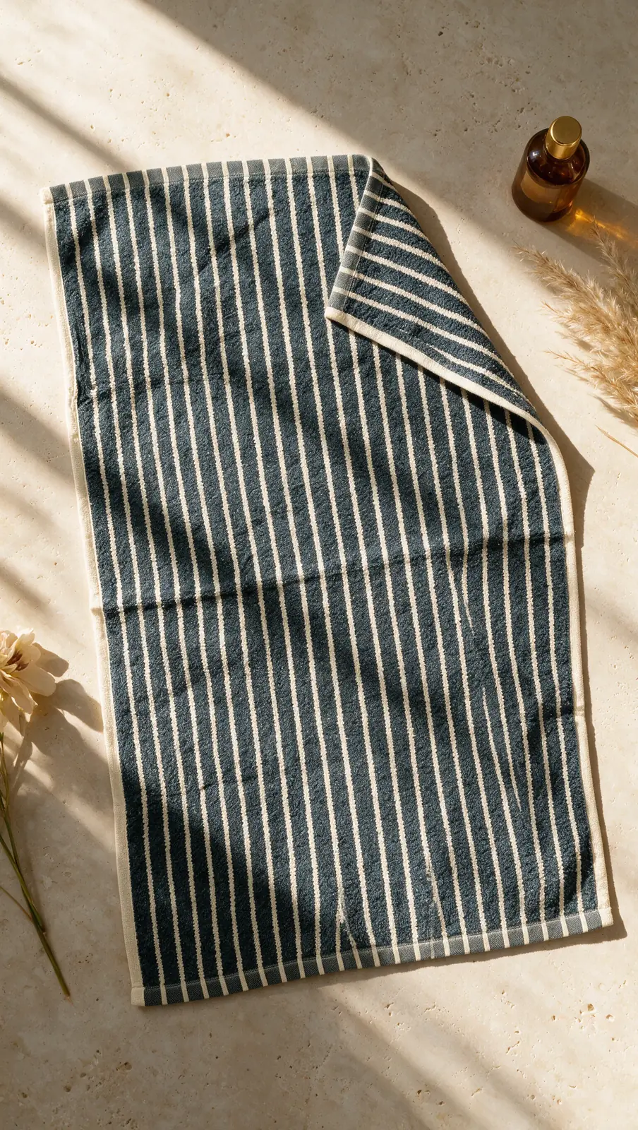 Ink Pinstripe kitchen towel