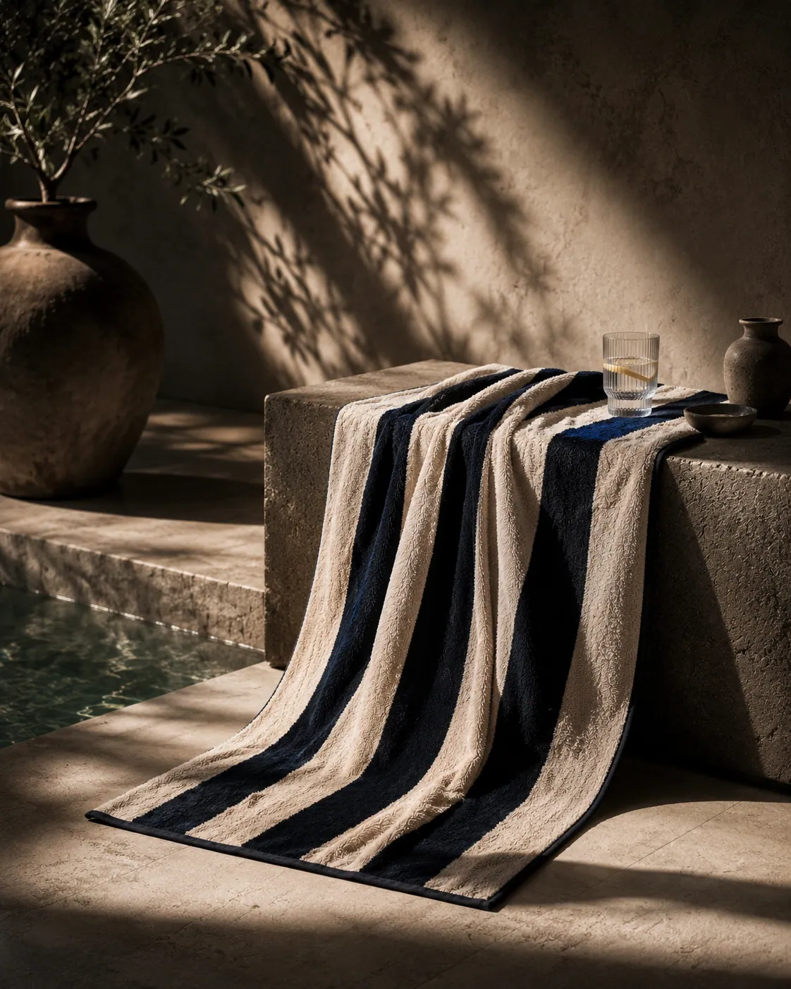 Havana Black Stripe pool/beach towel thumbnail 3