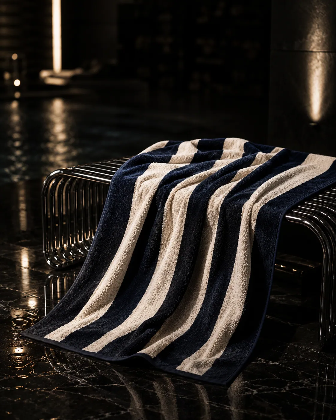 Havana Black Stripe pool/beach towel thumbnail 4
