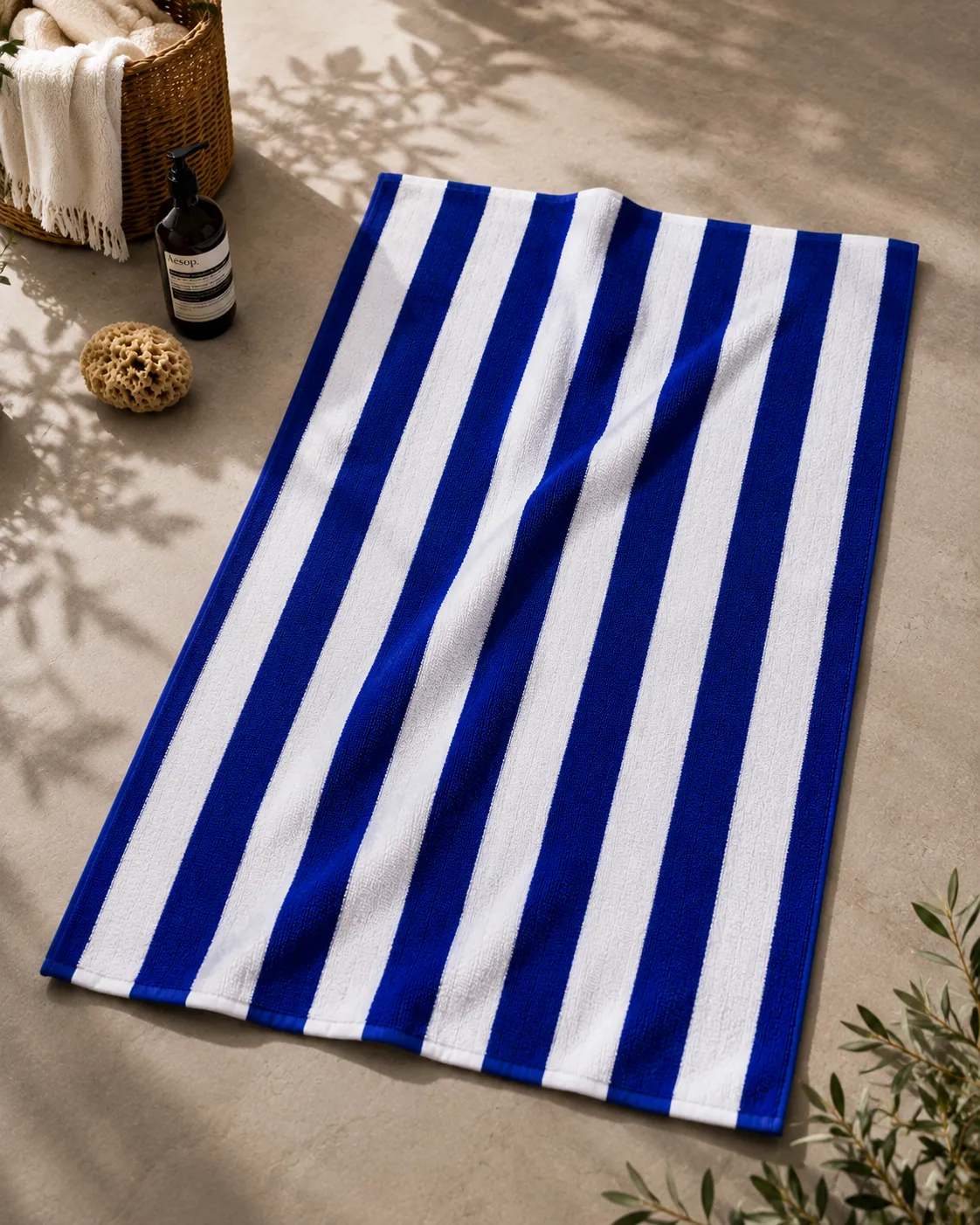 Cabana Blue Stripe pool/beach towel thumbnail 2